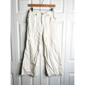 Wrangler World Wide Cream Wide Leg Cotton Hemp Jeans Women's Size 27 x 28